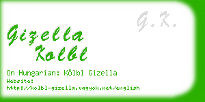 gizella kolbl business card